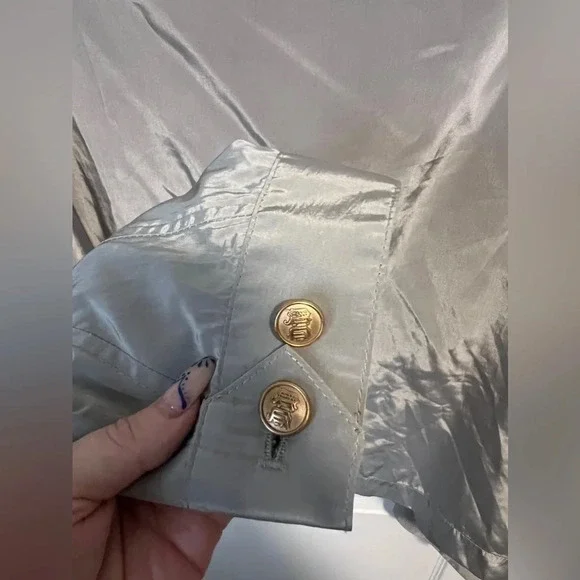 Vintage | Versace  Double Zipper Silver Half-Zip Jacket | Size L (approx) - Picture 7 of 10